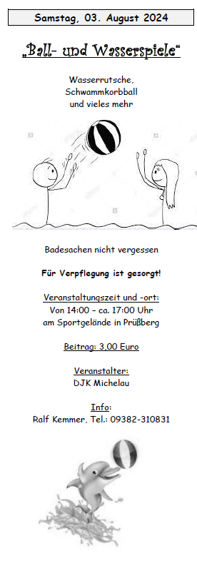 Ball- und Wasserspiele
